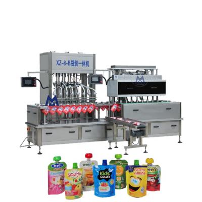 China Doypack Automatic Commodity Nutrient Solution Liquid Detergent And Spout Pouch Filling Capping Machine for sale