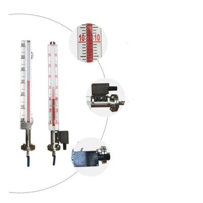 China Alloy Steel or 304 Stainless Steel Electric Heating Discovery Type Magnetic Level Gauge with Flip Plate for sale