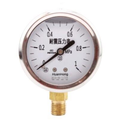 China Copper alloy and semi-steel seismic hydraulic pressure seismic meter seismic pressure gauge for sale