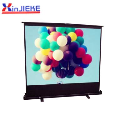 China Customized manufacture of hd 130 inch Protable projection screen electric diy 3d floor projection screen for home for sale