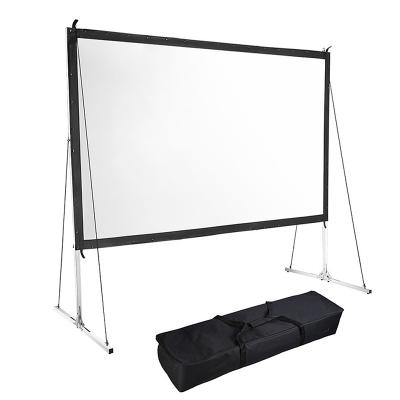 China Outdoor Frame XJK 100inch Projector Screen With Stand 16:9 4K Ultra HD FastFolding Portable Movie Theater Projector Screen for sale