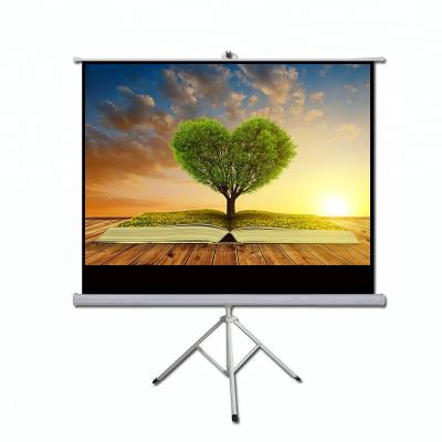 China Portable Mini Small Projector Screen Easy Fold Stand Tripod Stand Outdoor Projection Screen For 30inch~60inch Projector for sale