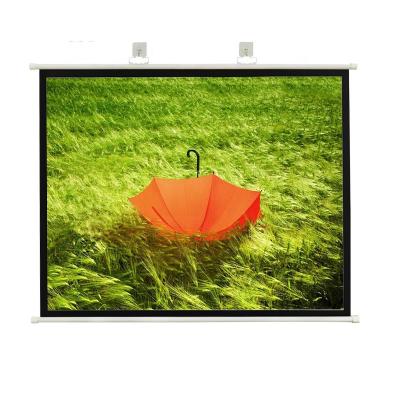 China High Quality Tripod Front Projection Ceiling Hanging Pull Through Projector Screen for sale