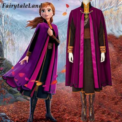 China Dropshiping Anna Cosplay Costume Halloween Fancy Sets Snow Grow Queen Princess Dress for sale