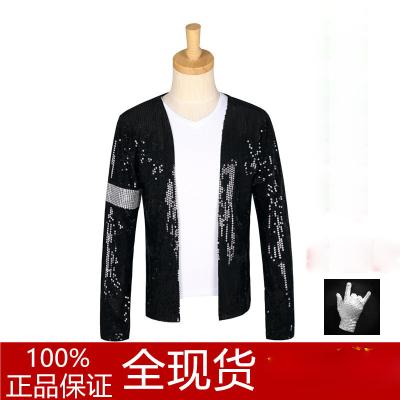 China Billie Jean style nylon jacket coat and glove modern dance Michael Jackson costume cos cosplay apparel for sale