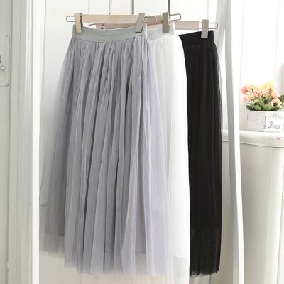 China 2020 Autumn Spring Summer Women Girl Skirt Dresses Tulle Skirts Elastic High Line Long Skirts Size A for sale