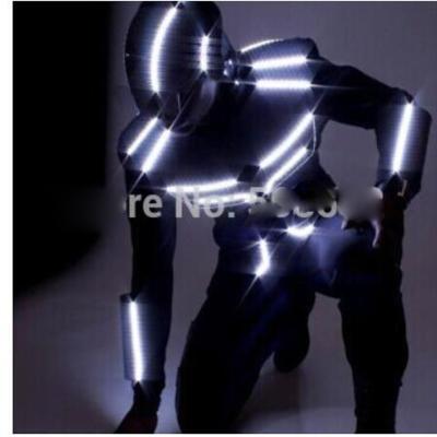 China Sets LED Dance Costume Robot Costume Light Up Costume Led Glowing Cosplay Clothing Stage Dance Armor for sale