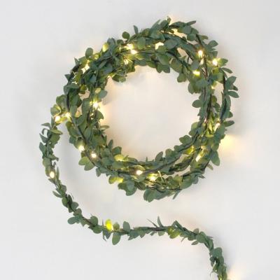 China 1m/2m/3m/5m AA String Lights Greenery LED Christmas Battery Operated Fairy Light Fairy Lights For Wedding Party Garden Decoration for sale