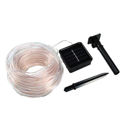 China Warm White Outdoor Solar Garden 12M 100LED IP65 LED Rope Light String for sale