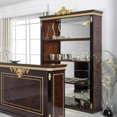 China (Others) Antique Style Office Furniture Mood Adjustable Luxury Classic Solid Wood Glass And Bookcase for sale