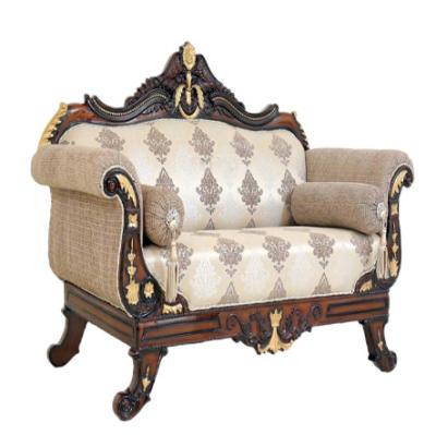 China Other Luxury Classic Living Room Furniture Wooden Structure Hand Carving Armrest Sofa for sale