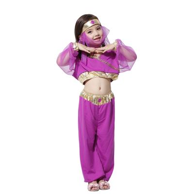 China Purple Princess Kids Halloween Costumes Jasmine Dresses Aladdin Costumes Girls Carnival Party Halloween Party Cosplay Performance for sale