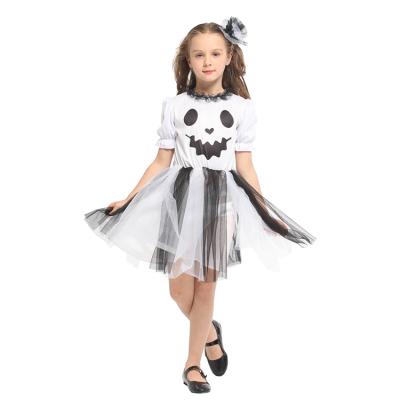 China White Thin Halloween Party Cosplay Performance Kids Halloween Costumes Dress Girls Cosplay Halloween Carnival Party Tulle Costume for sale