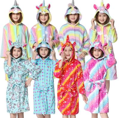 China Breathable Pajamas Winter Kids Warm Christmas Clothes Sleepwear Pajamas Kids Party Long Robes Hoodie Cover For Children for sale