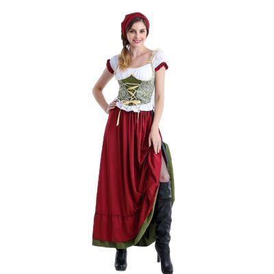 China New Arrival Adult Women Carnival Fancy Dress Party Costume Long Dress Slim Fit Oktoberfest Costume Plus Size for sale