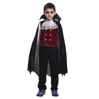 China Cosplay Cartoon Costume Long Style Cloak Cape Demon Halloween Costume Vampire Cosplay Boys Black Halloween Costumes For Kids for sale