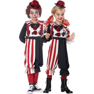 China Polyester New Arrivals Kids Halloween Costume Clown Jokers Costume For Girls Child Cosplay Party Equipment for sale