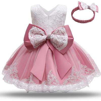 China 2021 New Babies Newborn Party Princess Dress Breathable White Princess Dress Baptism Dress For Girl for sale