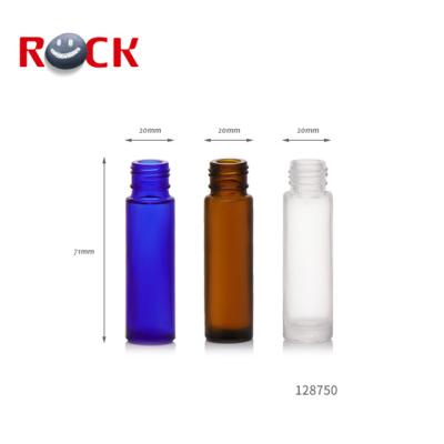 China Personal Care In Glass 10ml Stock Essential Oil Roller Perfume Amber Blue Bottle With Roll On Screw Cap for sale