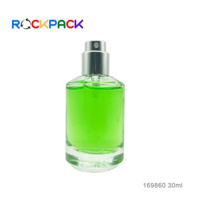 China 30ml Cosmetic Round Spray Scent Perfume Glass Cosmetic Bottle for sale