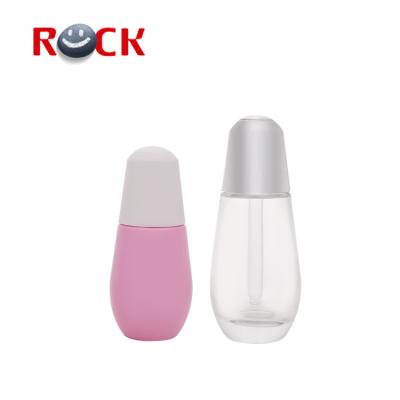 China Personal Care 50ml Essential Oil Dropper Serum Glass Bottle Clear Packaging for sale