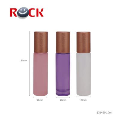 China Empty Color Mix 10ml Cosmetic Color Pearl Perfume Roll On Glass Bottle Wholesale for sale