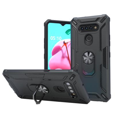 China Top Selling Android Plastic Design Cover Phone Cases With Ring Holder Mobile Phone Case For LG K40S K50S K51 for sale