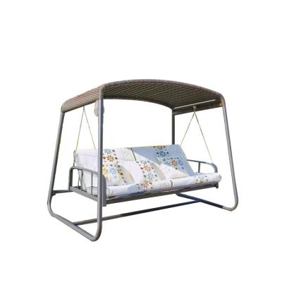 China Manufacture price promotion patio swing chair modern professional outdoor PE modern swing balcony single seat wicker chair for sale