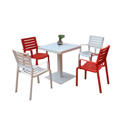 China China Manufacturer Factory Price Contemporary Outdoor Wood Furniture Cafe Set Modern Dining Table And Chair for sale