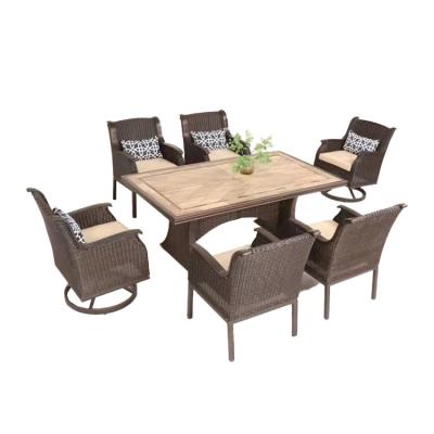 China Contemporary factory directly supply good price dining tables and 8 chairs set classic style 16 cheaters luxury wood dining table set for sale