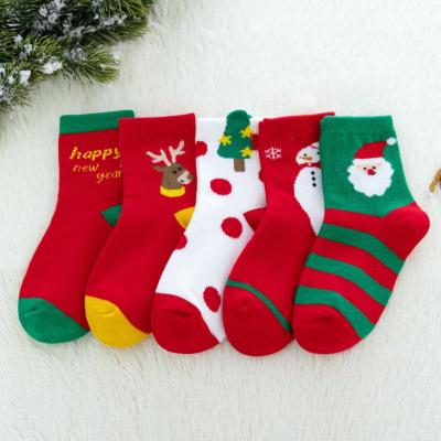 China 2021 Sports Christmas Holiday Knock Out Toddler Cartoon Kids Baby Boys Thermal Cotton Warm Socks for sale