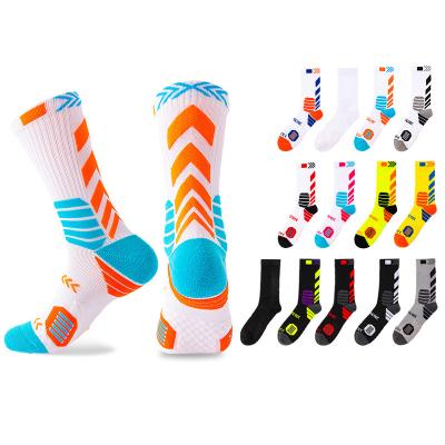 China Breathable Compression Cotton Logo Basketball Crew Sports Men's Long Elite Socks Antibacterial Wholesale Custom Recycling Running Socks for sale