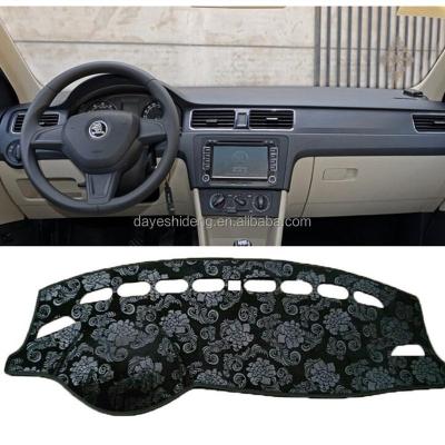 China Polyester Fiber Car Dashboard Decorations Cover Mat For Skoda Fabia Octavia Superb Rapid Yeti for sale