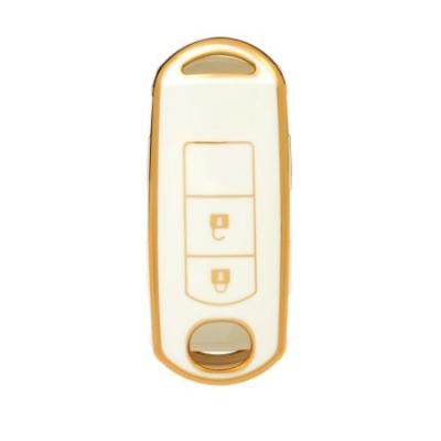 China Factory Sales TPU Car Key Cover Gold Edge TPU Rubber Auto Key Case For MAZDA CX-4 ATENZA CX-5 CX-3 AXELA for sale