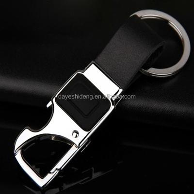 China For Multi-Function Car Key Alloy Car Key Chain Leather Key Fob With Small Light For Lincoln Mazda Hyundai Cadillac Lexus Mitsubishi for sale