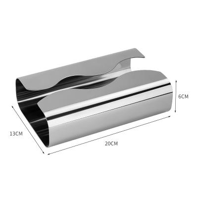 China Modern High Quality Stainless steel curve tissue box artistic modeling tissue box for sale