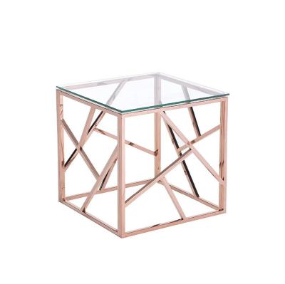 China Beautiful Square Coffee Table Glass Top Universal Contemporary Simple Interlocking Glass Coffee Table Set (Other) for sale