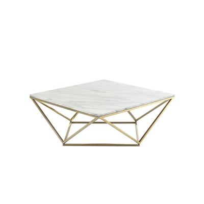 China Small Coffee Tables (Others) Golden Sofa Creative Small Marble Top Living Room Adjustable Side Table Corner for sale