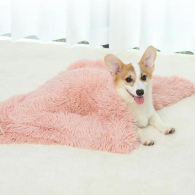 China Amazon Low MOQ Sale MIT Stocked Pet Fluffy Blanket Hot Fluffy Pet Mat For Pet Fluffy Blanket for sale