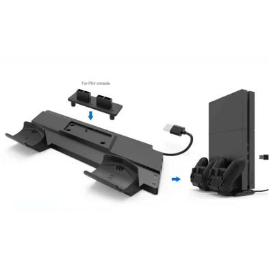 China Multifuction Vertical Charging Stand Vertical Charging Station For Sony Playstation 4/PS4 Slim/pro Console Charger Dock With Mirco USB for sale