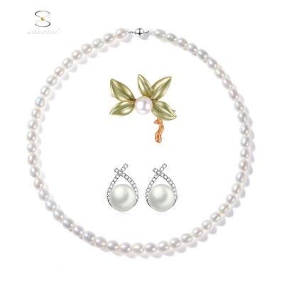 China Bling Graceful Island Daisy Pearl Jewelry Sets for sale