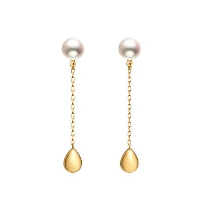 China TRENDY Women's Real Pearl Drop Earrings Two Ways To Wear for sale