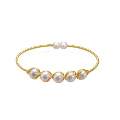 China Wholesale14K Gold Pearl CLASSIC Bangle & Bracelet for sale