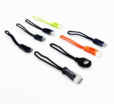 China Other Soft PVC Zipper Rope Puller Tags Silicone Zipper Rope Tags Zip Pull Replacement for sale