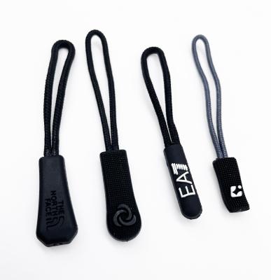 China Other Customized Logo Zipper Pullers Tags PVC Pull Rope Zipper Tags for sale