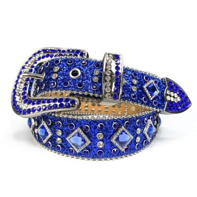 China Can Make Waist Belt As Well MACWAVE Child Concho Blue Bling Bling Concho Large Rhinestone Glass Studded Western Waist Belt for sale