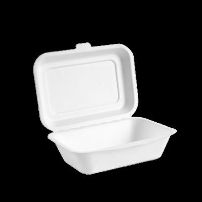 China 600ML Disposable Biodegradable Bagasse Lunch Box Sugar Cane Container Eco Friendly Food Tableware Take Out Container for sale