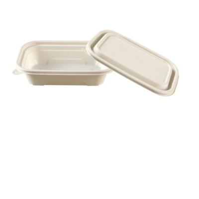 China Cornstarch Biobased Biodegradable Lunch Box Takeout Food Container Biodegradable Tableware for sale