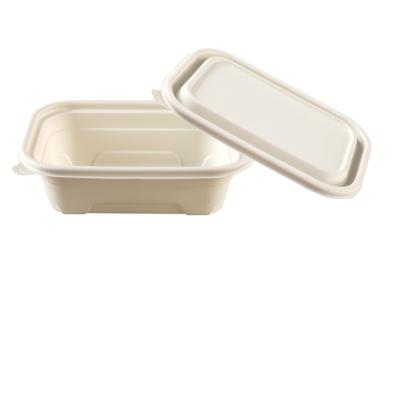 China 2021 Disposable Biodegradable Biodegradable Food Salad Box Meal Cornstarch Container for sale