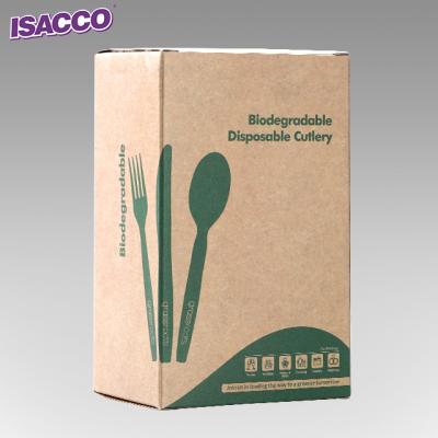 China Disposable 100% biodegradable tableware, cornstarch PLA tableware, biodegradable tableware for sale